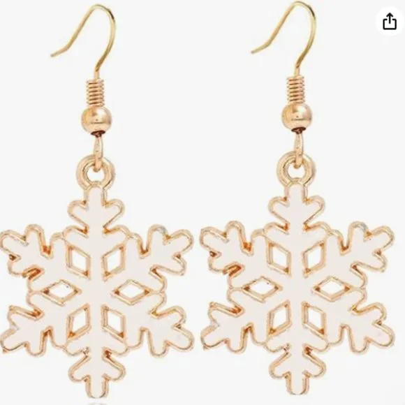 Snowflake Dangle Earringsff - Picture 1 of 4